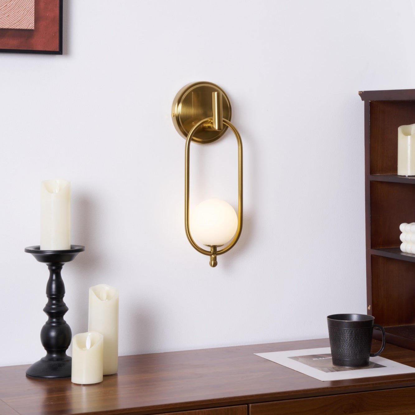 Cumirisra Modern Minimalist Brass Glass Wall Light - Letslighting