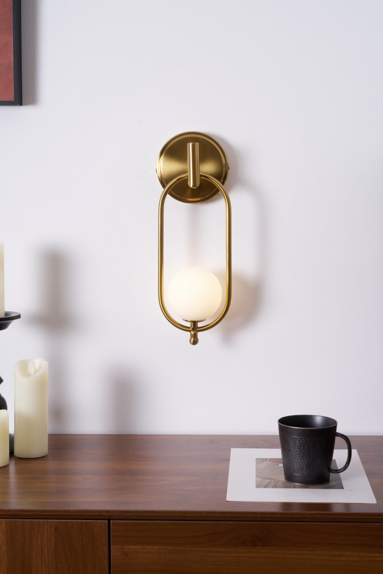 Cumirisra Modern Minimalist Brass Glass Wall Light - Letslighting