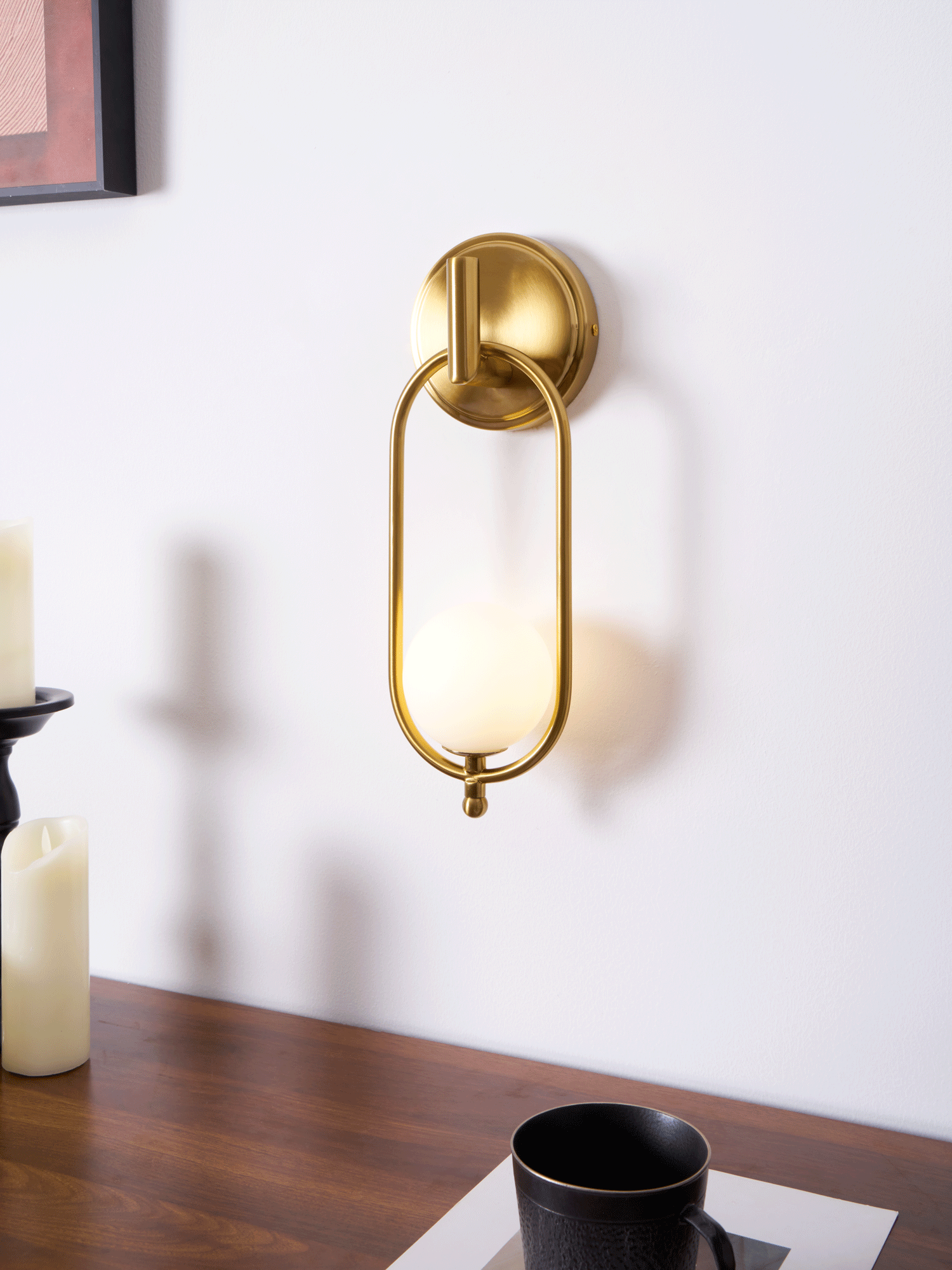 Cumirisra Modern Minimalist Brass Glass Wall Light - Letslighting