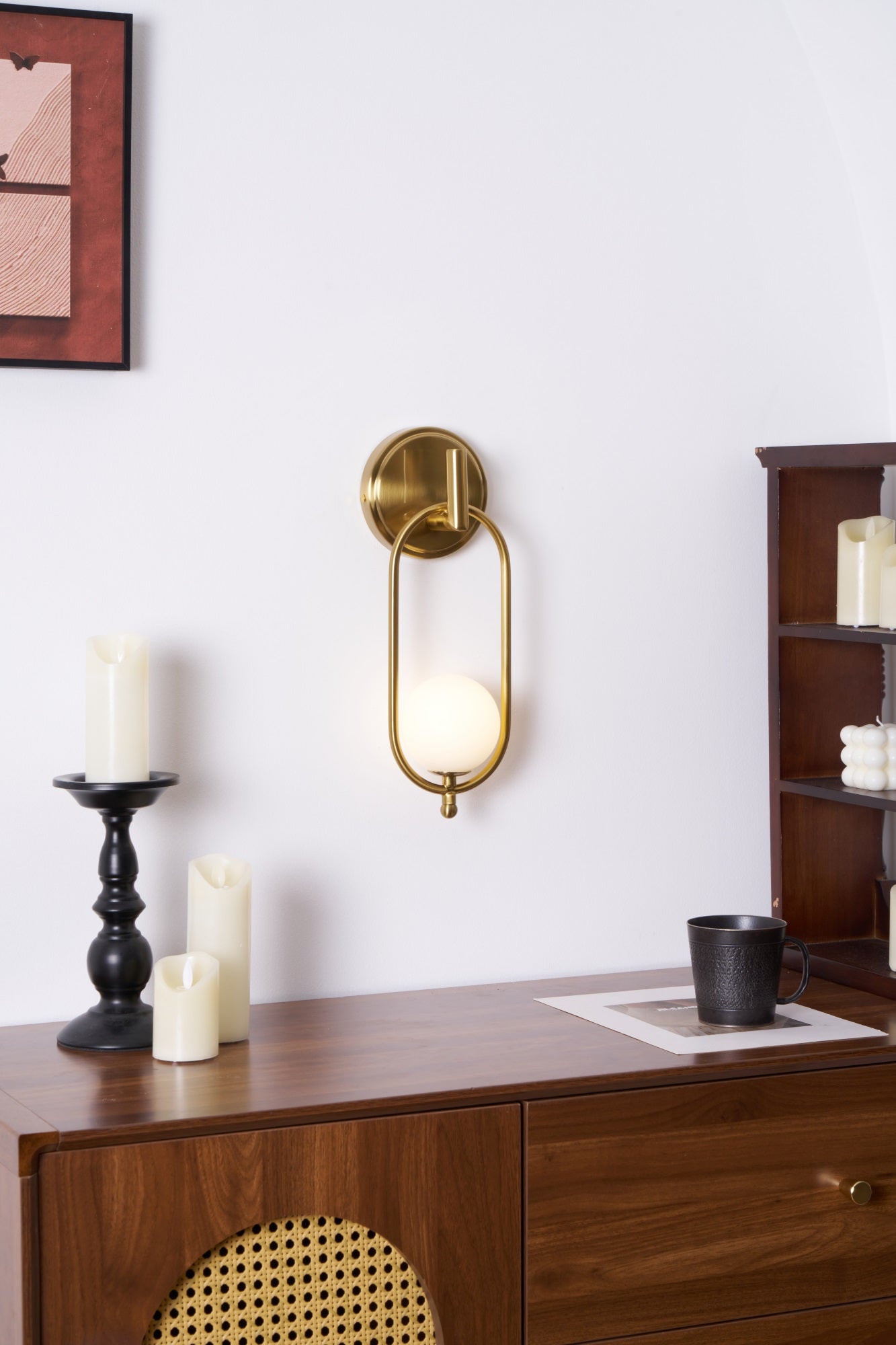 Cumirisra Modern Minimalist Brass Glass Wall Light - Letslighting