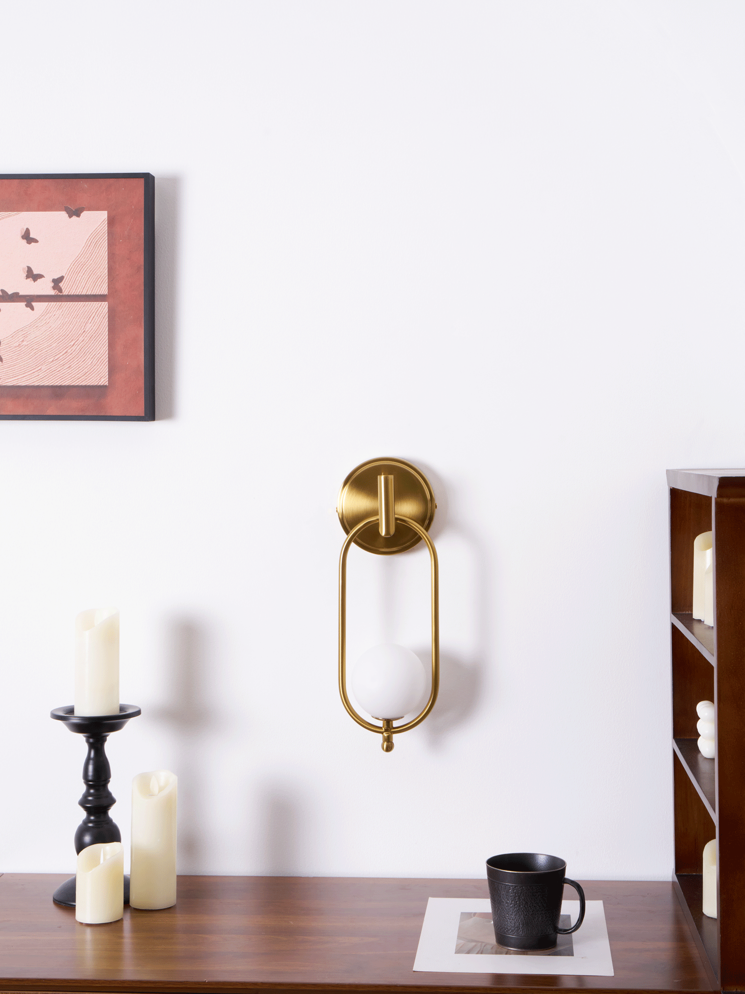 Cumirisra Modern Minimalist Brass Glass Wall Light - Letslighting