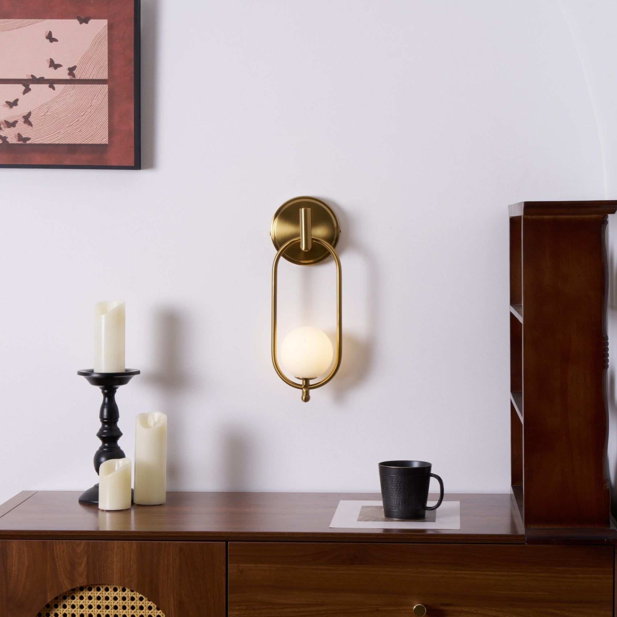 Cumirisra Modern Minimalist Brass Glass Wall Light - Letslighting
