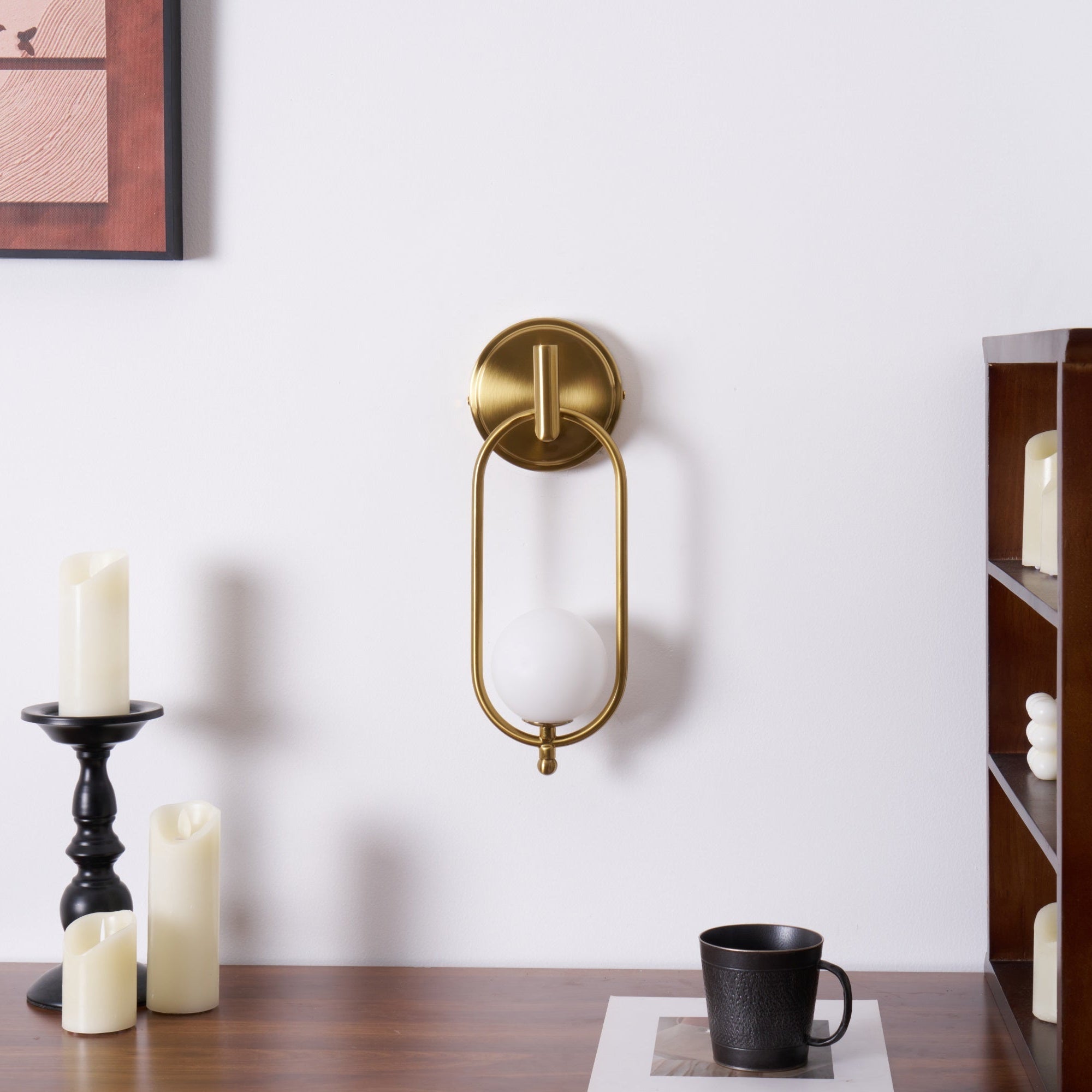 Cumirisra Modern Minimalist Brass Glass Wall Light - Letslighting