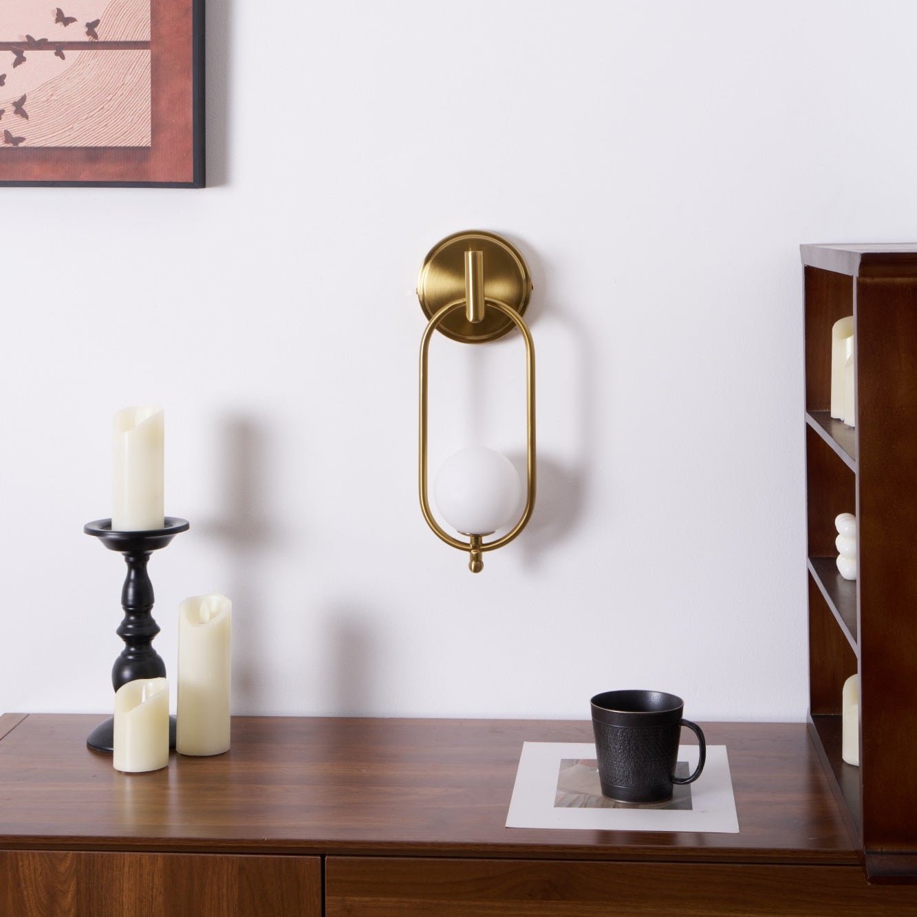 Cumirisra Modern Minimalist Brass Glass Wall Light - Letslighting