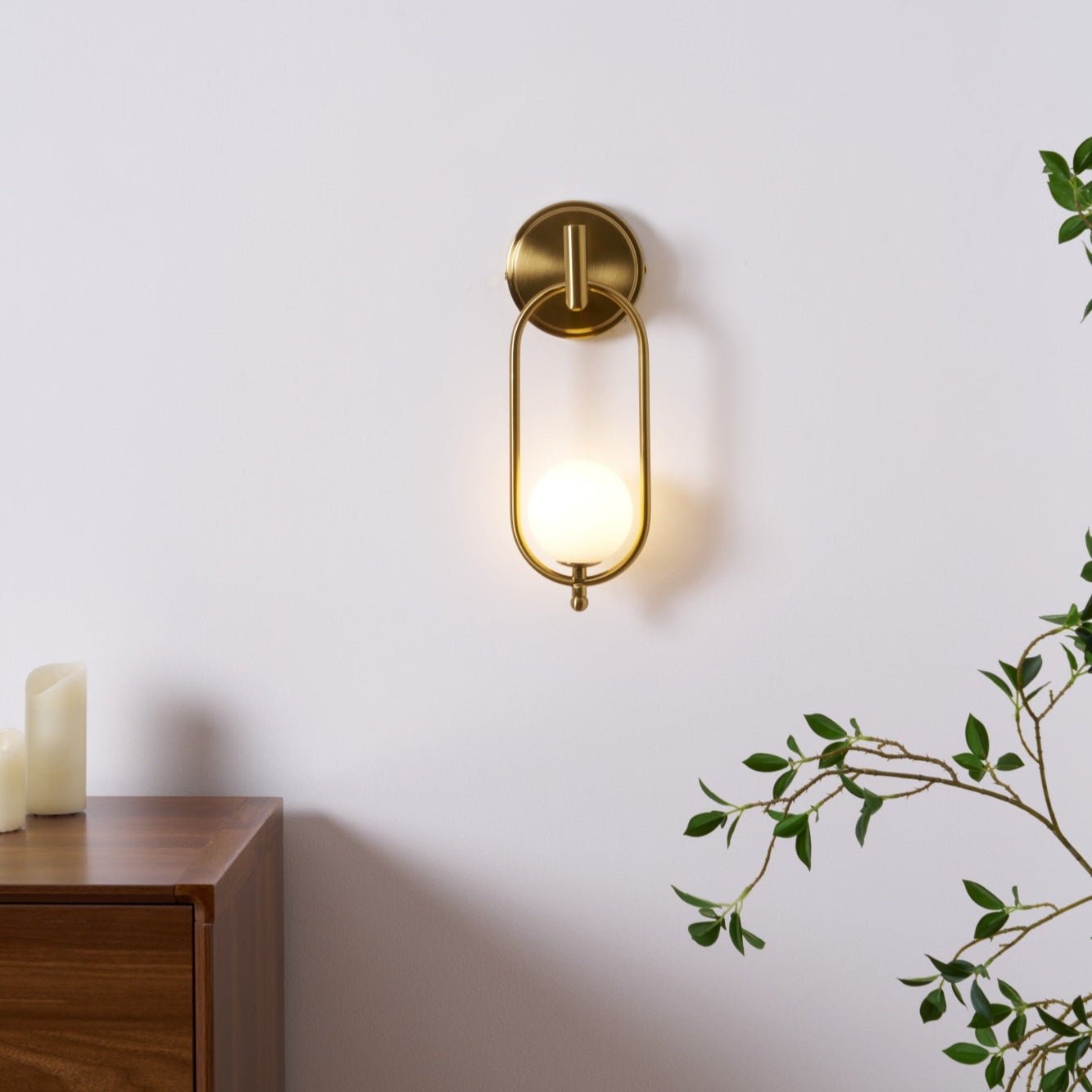 Cumirisra Modern Minimalist Brass Glass Wall Light - Letslighting