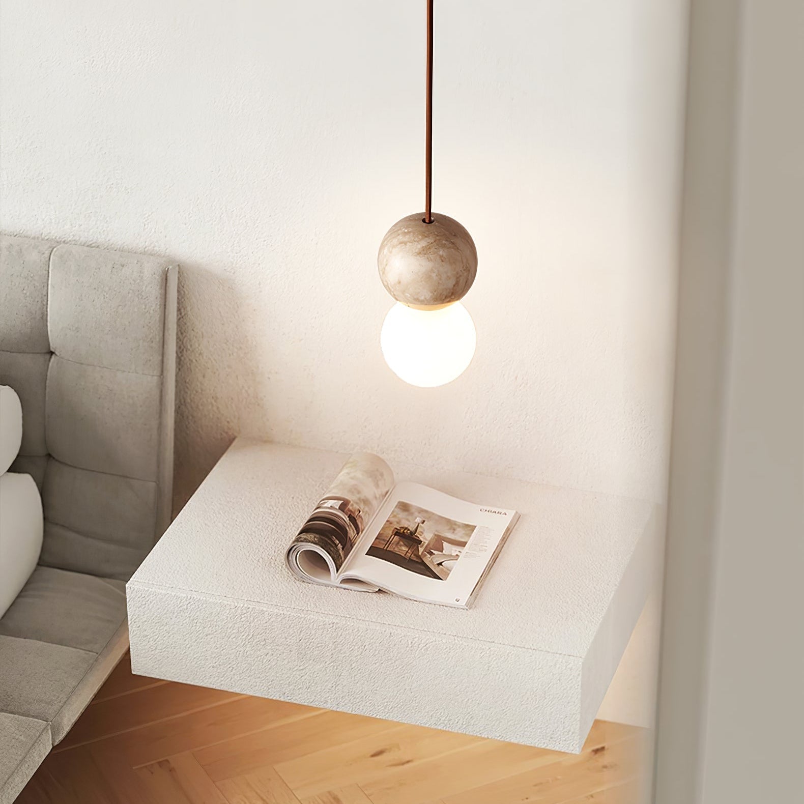 Luna Travertine Pendant Light - Letslighting