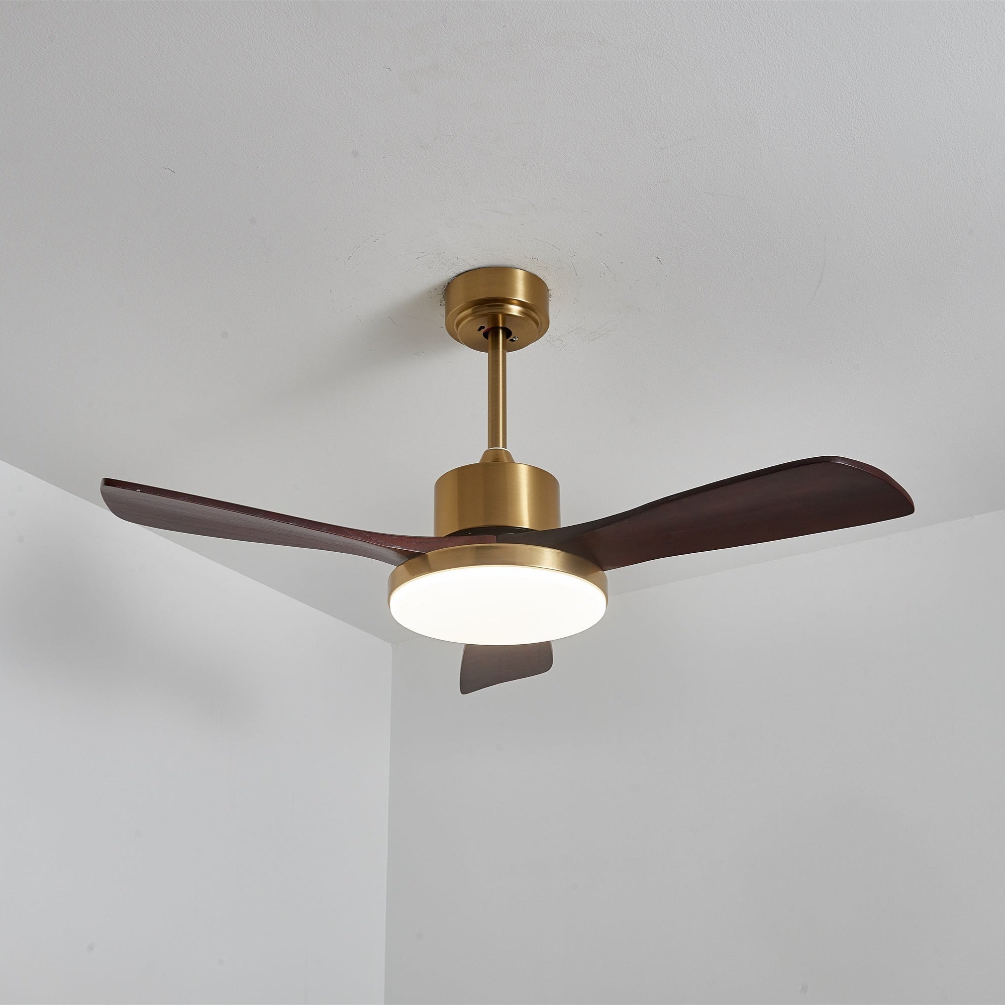 Lámpara Ventilador de Techo Moderna Xen de Madera, detalle del cableado