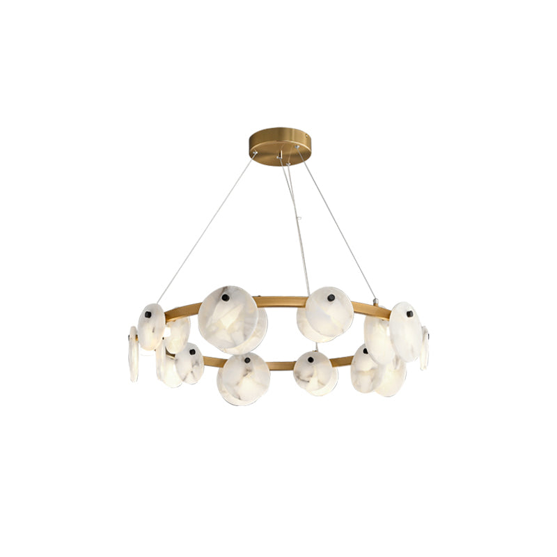 Ostruvys Postmodern Luxury Brass Alabaster Chandelier - Lamp Copper