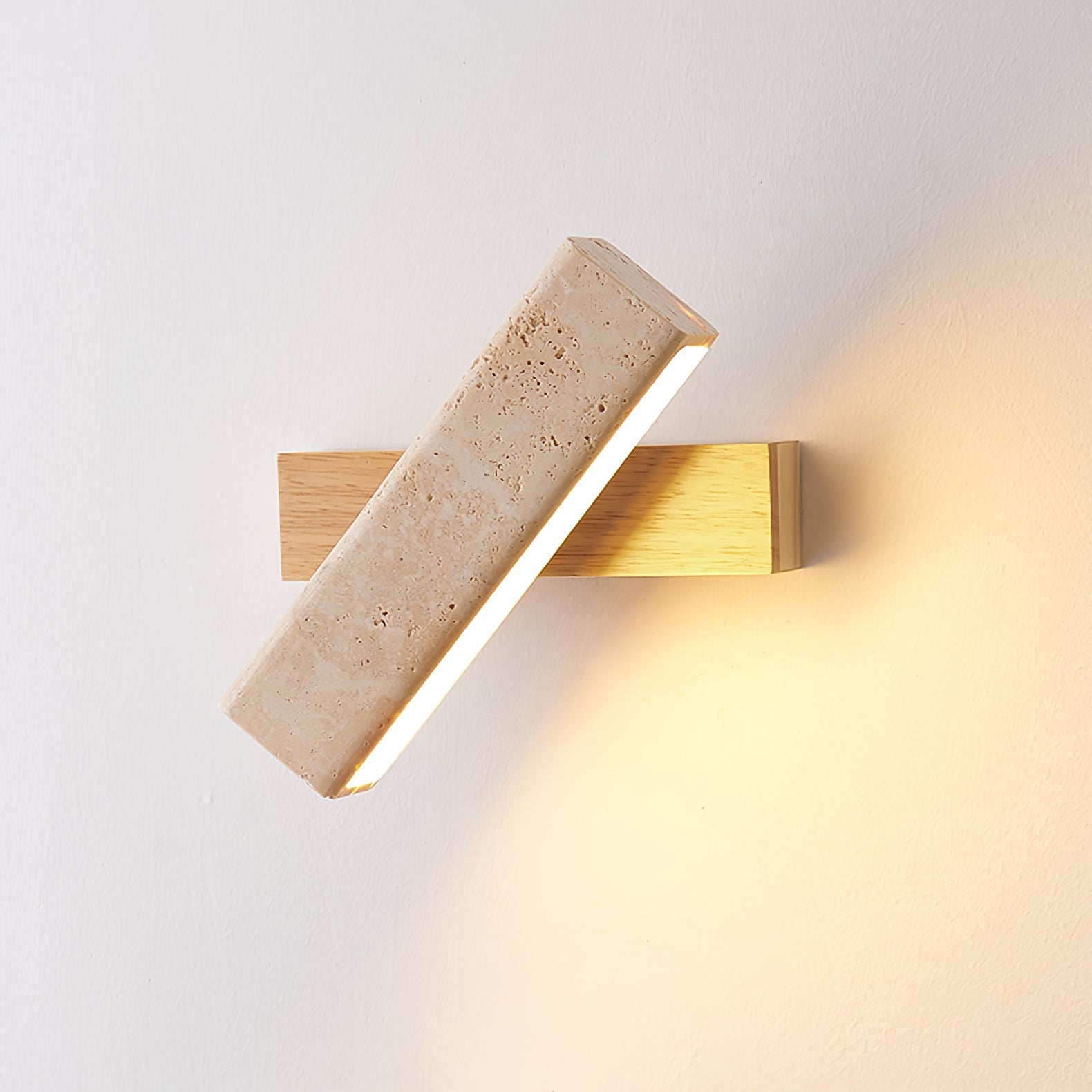 Esorora Rectangular Travertine Wall Light - Letslighting