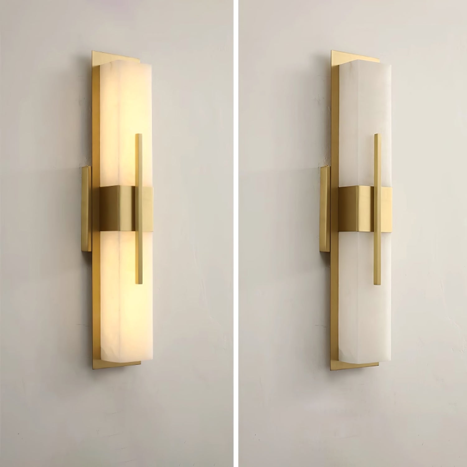 Lylirel Rectangular Alabaster Wall Light - Letslighting