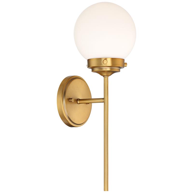 Waegnuvyh Modern Minimalist Brass Glass Wall Lamp - Lamp Copper