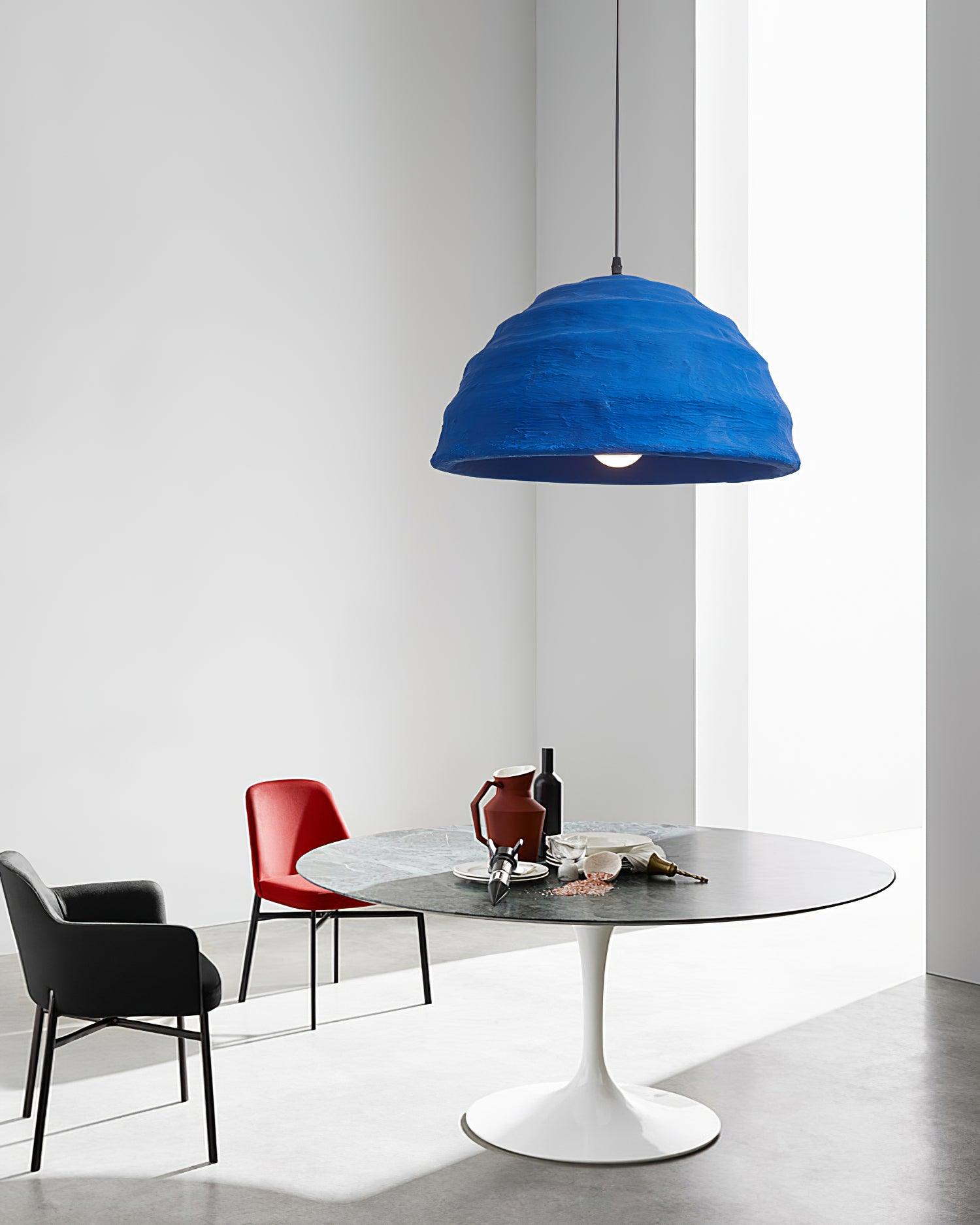 Pendant Lamp Dome Shade Blue Industrial - Letslighting