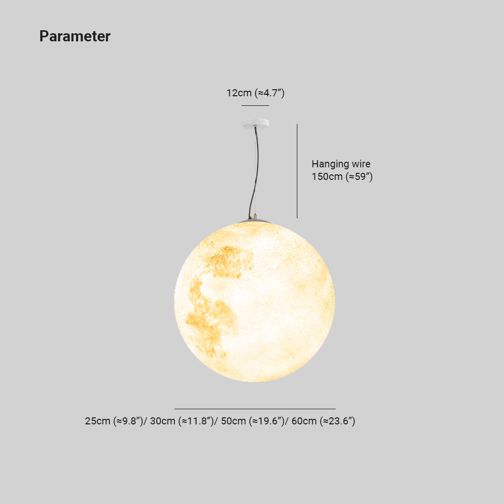 Ray Decorativa Lunar Metal Resina Vidrio Lámpara Colgante Exterior