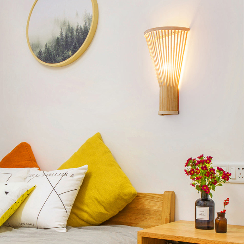 Muto Natural Muto/Acrílico LED Aplique de Pared Madera