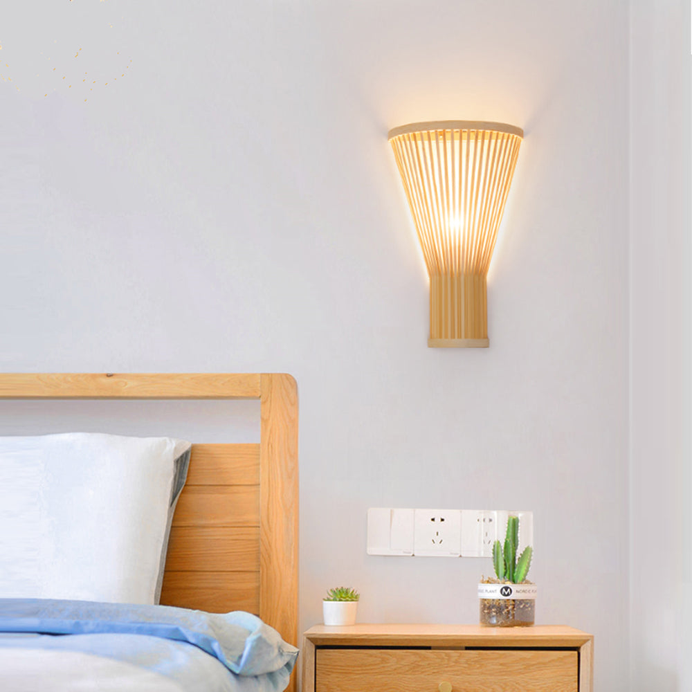 Muto Natural Muto/Acrílico LED Aplique de Pared Madera