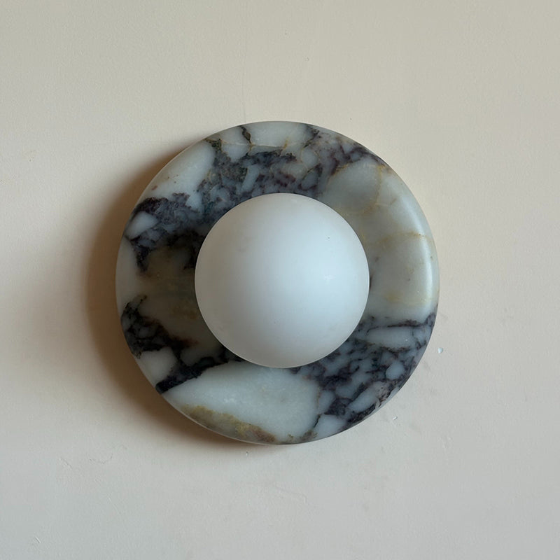 Evenir Modern Minimalist Bvlgari Purple Marble Sconce Wall Lamp - Lamp Copper