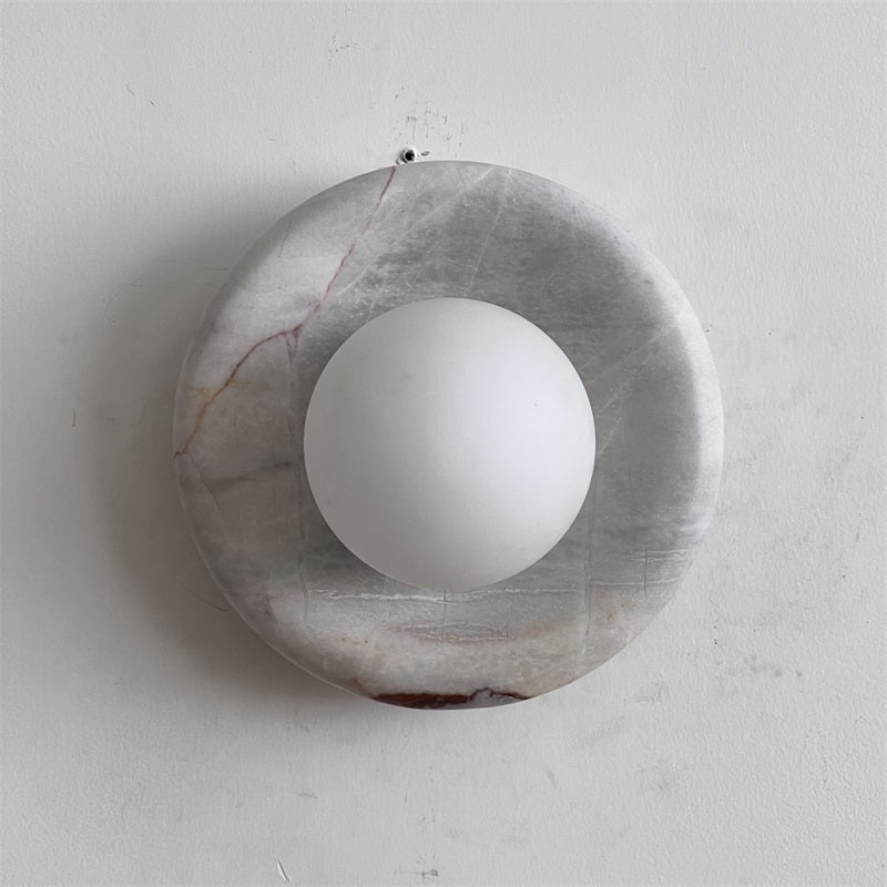 Vomire Premium Nordic Art Red Marble Sconce Wall Lamp - Lamp Copper