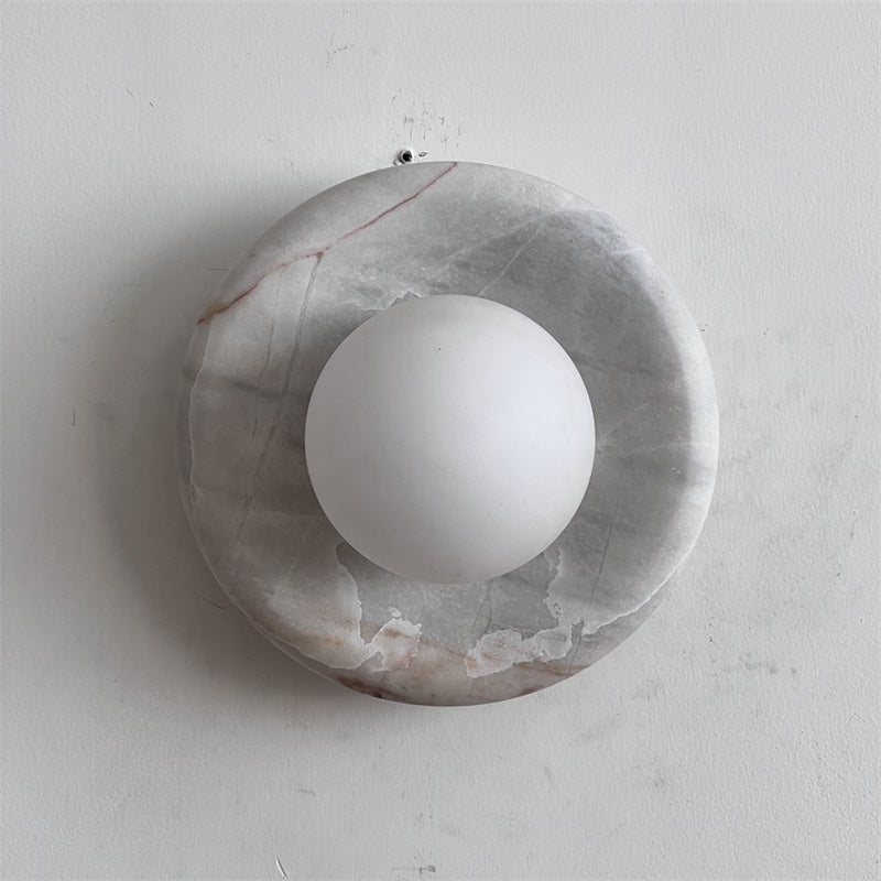 Vomire Premium Nordic Art Red Marble Sconce Wall Lamp - Lamp Copper