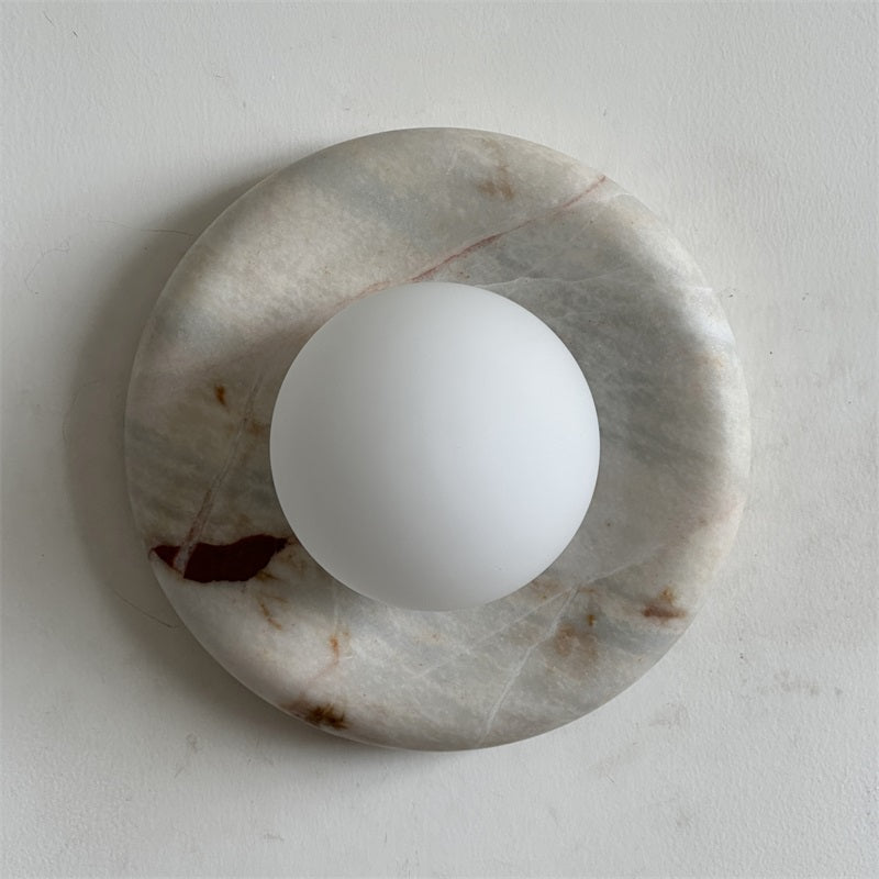 Vomire Premium Nordic Art Red Marble Sconce Wall Lamp - Lamp Copper