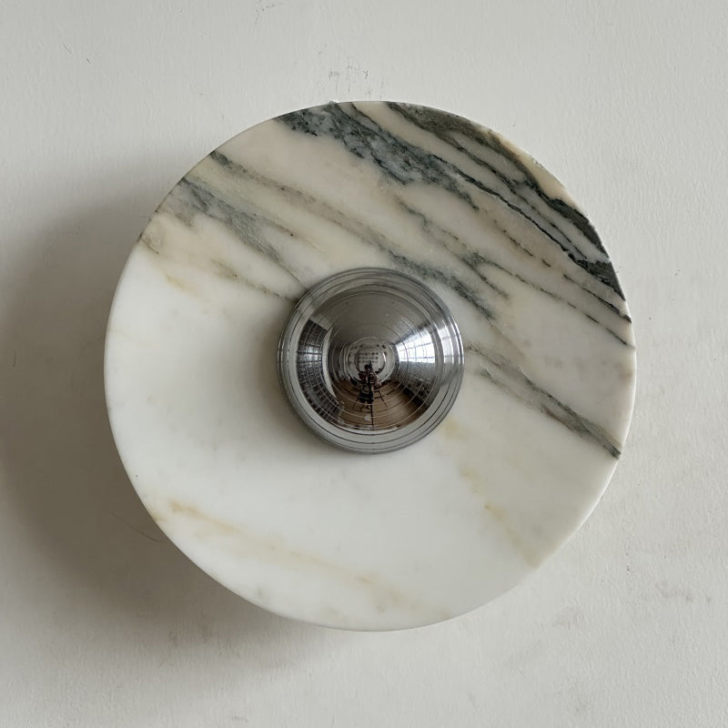 Alter Modern Minimalist Round Marble Metal Sconce Wall Lamp - Lamp Copper