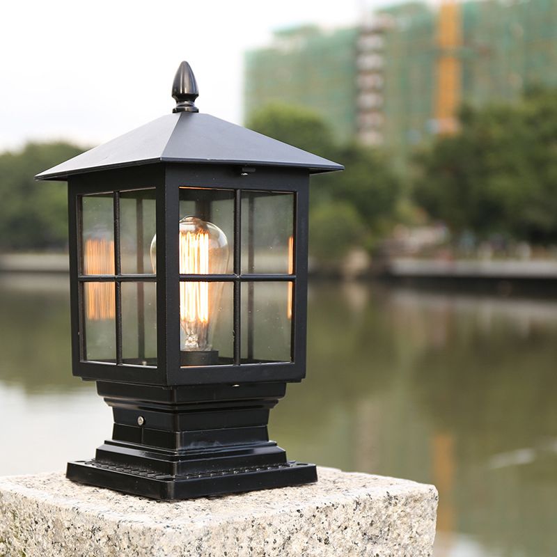 Ray Moderno Cuadrado Metal Vidrio Lámpara Exterior