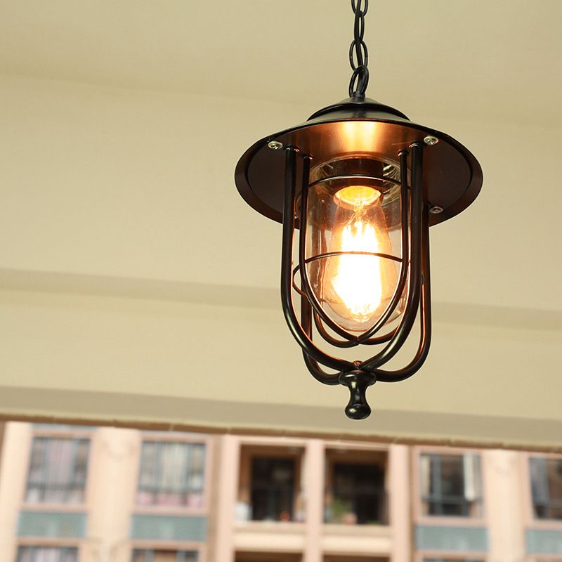 Ray Vintage Linterna Metal Lámpara Colgante Exterior