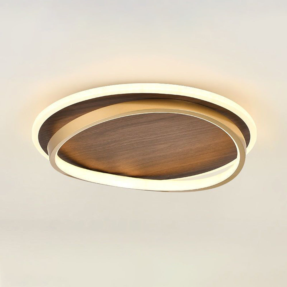 Arisha Moderno Redondo Atenuable Plafón Gold Metal Acrílico Dormitorio