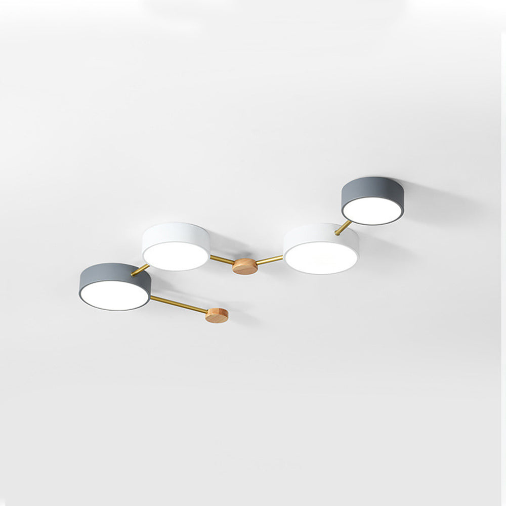 Arisha Moderno LED Plafón Blanco Gris Acrílico Largo Salón Dormitorio