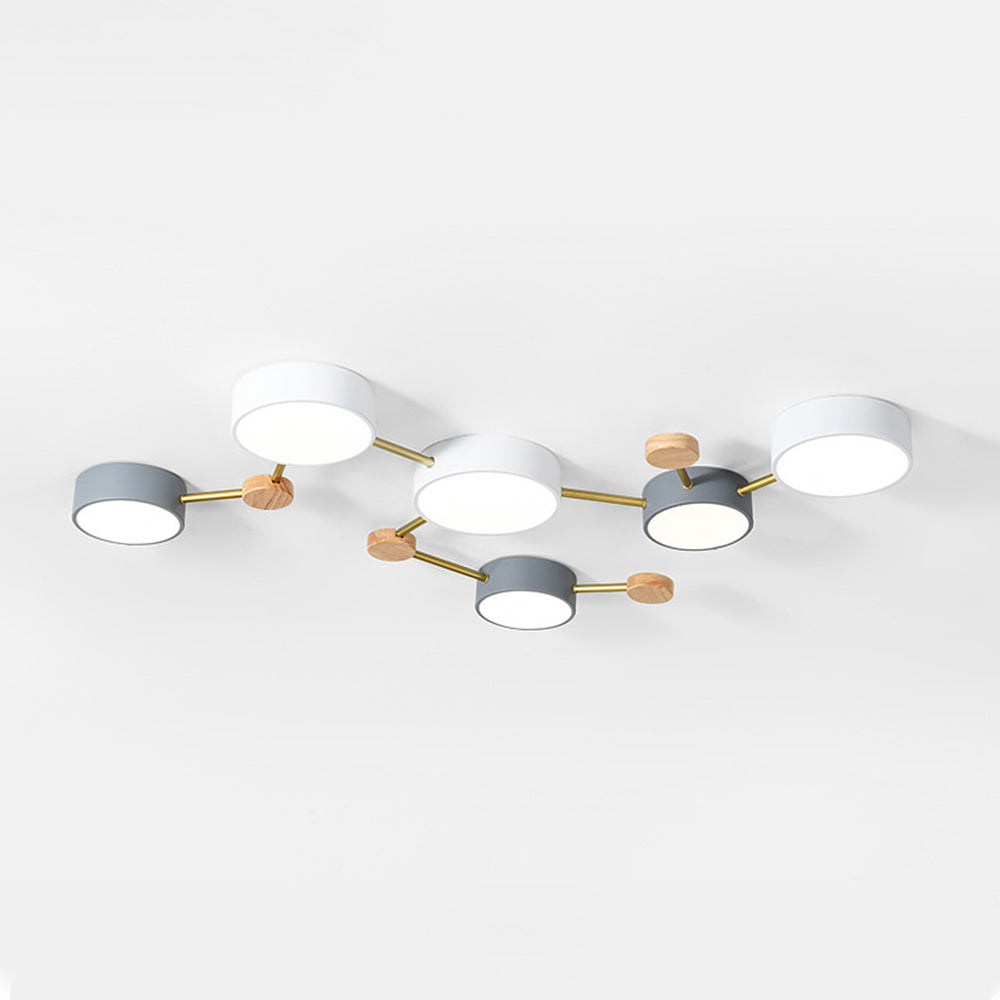 Arisha Moderno LED Plafón Blanco Gris Acrílico Largo Salón Dormitorio