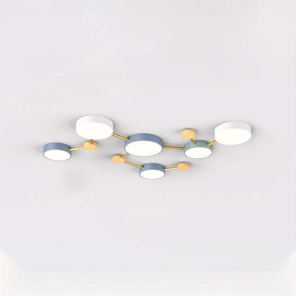Arisha Moderno LED Plafón Blanco Gris Acrílico Largo Salón Dormitorio