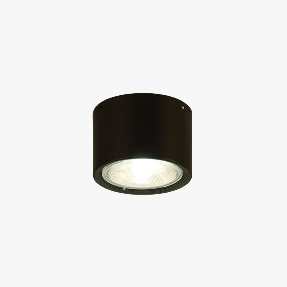 Muto Moderno Redondo Plafón Madera/Negro Metal/Acrílico Salón