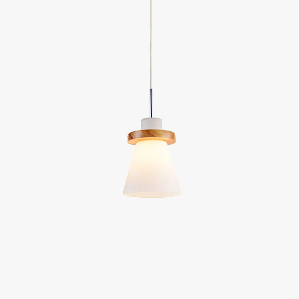 Valentina Minimalista LED Lámpara Colgante Madera Vidrio Dormitorio/Comedor