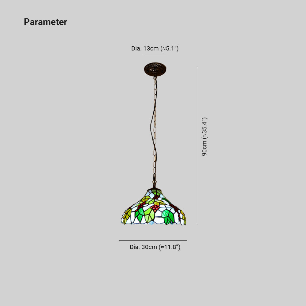 Tiffany Diseñador Lámpara Colgante Multicolor Metal Vidrio Salón/Cocina