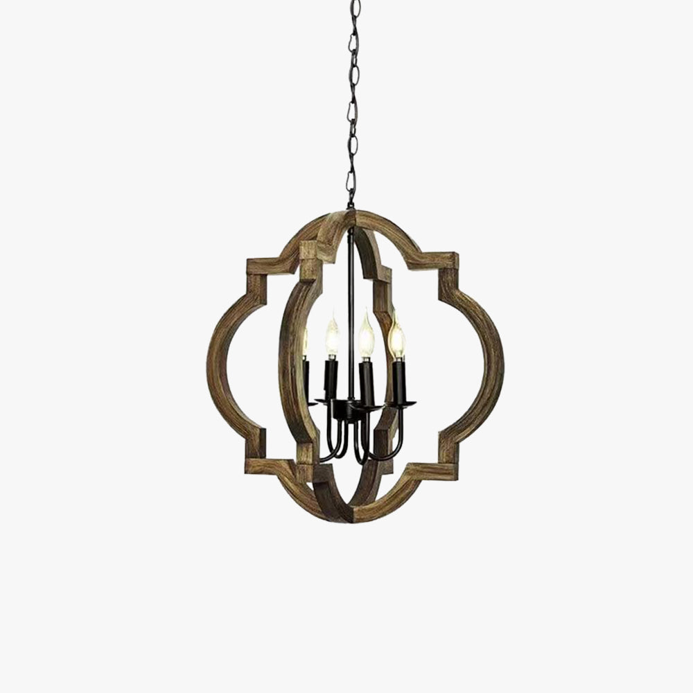 Silva Vintage Lámparas de Araña Negro Metal/Madera Dormitorio