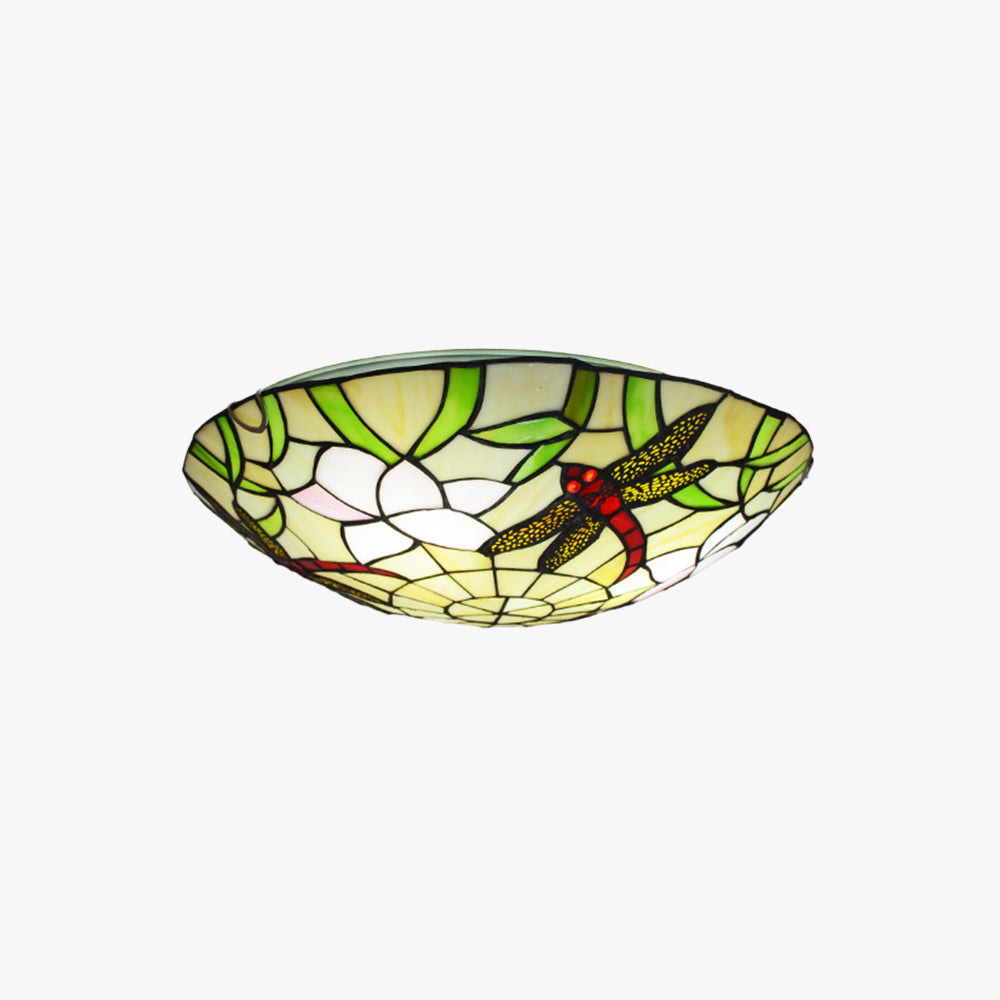 Tiffany Vintage LED Plafón Vidrio Metal Salón/Dormitorio
