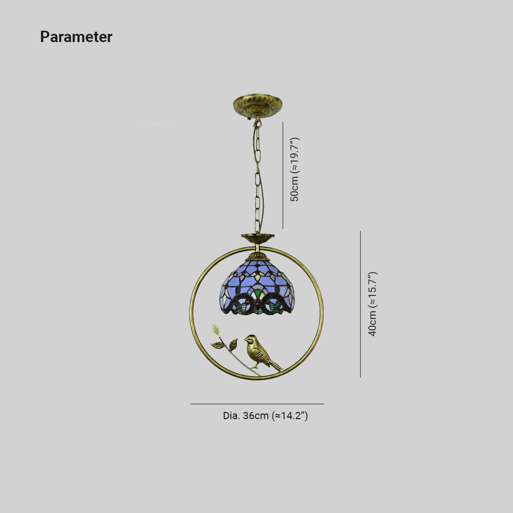 Tiffany Casa Rural Acrílico Lámpara Colgante Metal Vidrio Dormitorio
