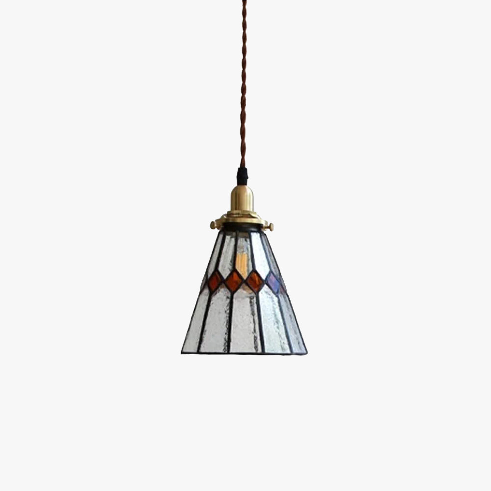 Tiffany Vintage LED Lámpara Colgante Metal/Vidrio Dormitorio/Salón