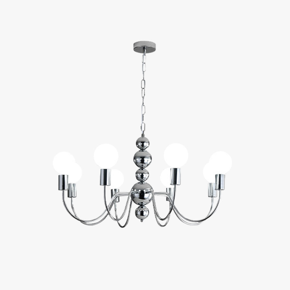 Valentina Medieval LED Esférica Lámparas de Araña Negro Metal Sala de estar