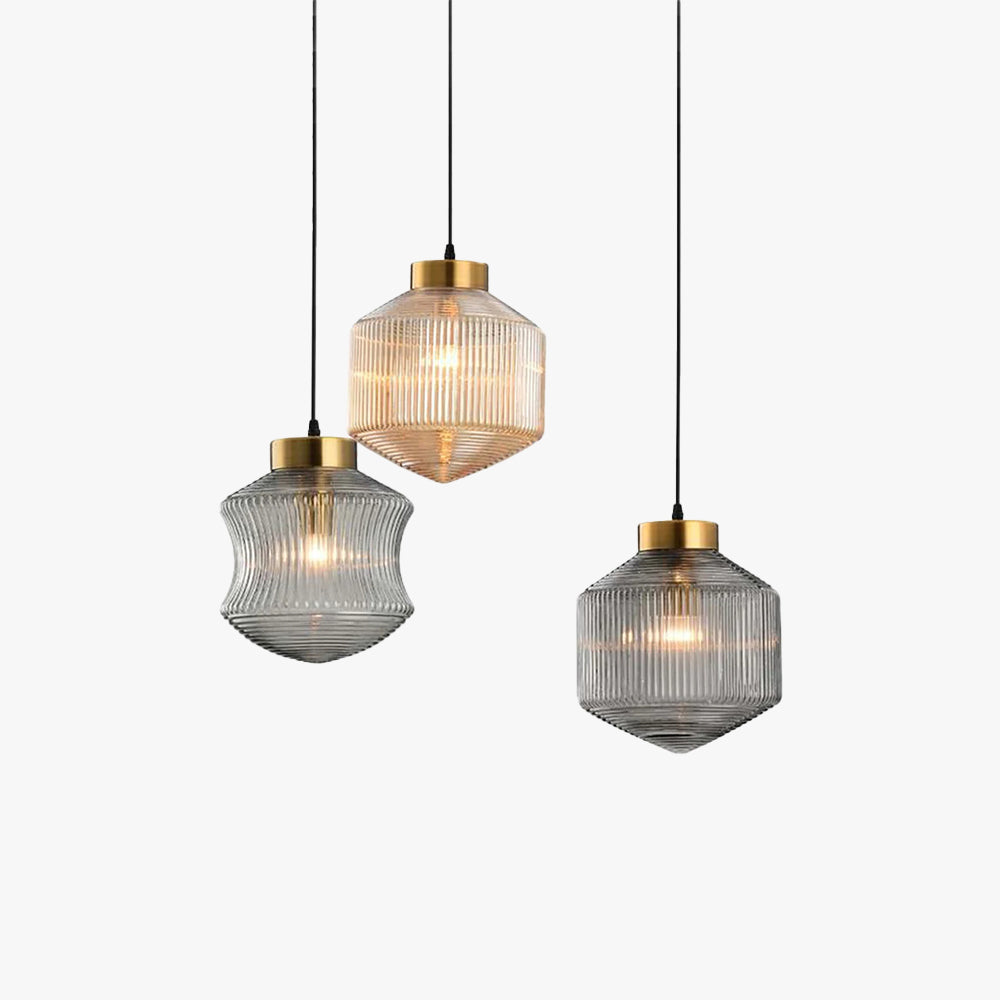 Valentina Modern LED Lámpara Colgante Humo Vidrio Dormitorio