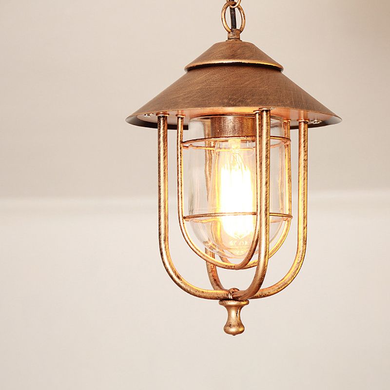 Ray Vintage Linterna Metal Lámpara Colgante Exterior