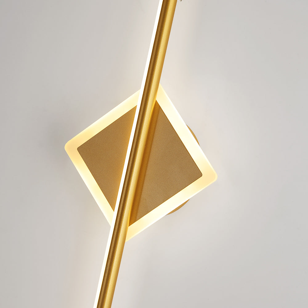 Arisha Moderno Geométrico Metal Aplique de Pared Dorado/Negro/Blanco