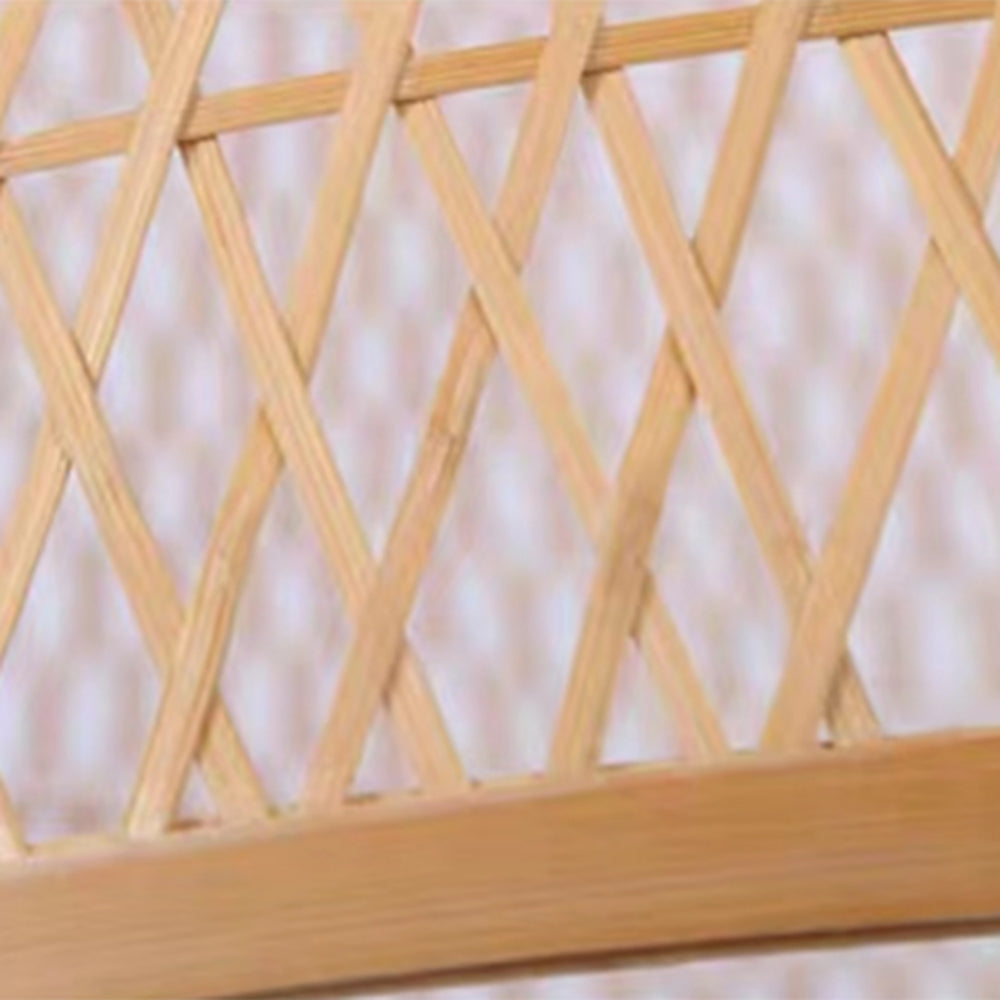 Ritta Diseño Minimalista Tambor Ratán Lámpara Colgante Marrón