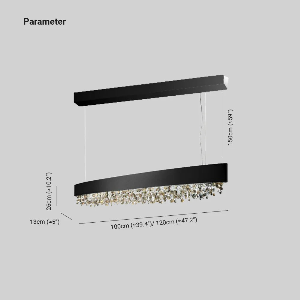 Kristy Lámpara Colgante Modern Crystal Negro/Blanco/Marrón/Oro