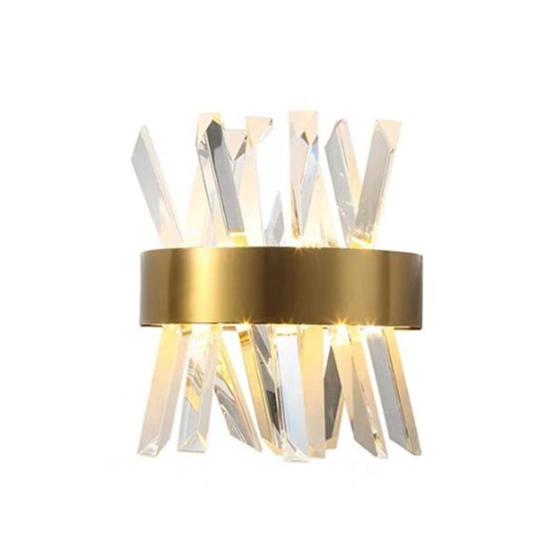 Kristy Lámpara de Pared de Cristal Dorado de Lujo para Dormitorio
