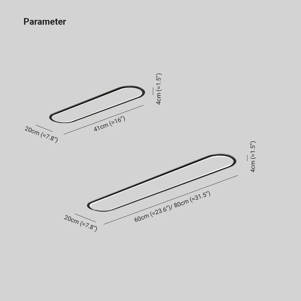 Arisha Lámpara de Techo Flush Mount Oval Minimalista