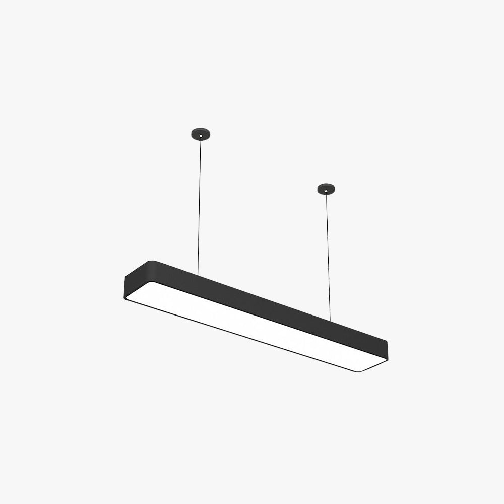 Arisha Minimalista Lámpara Colgante Rectangular LED Negra Acrílico Oficina