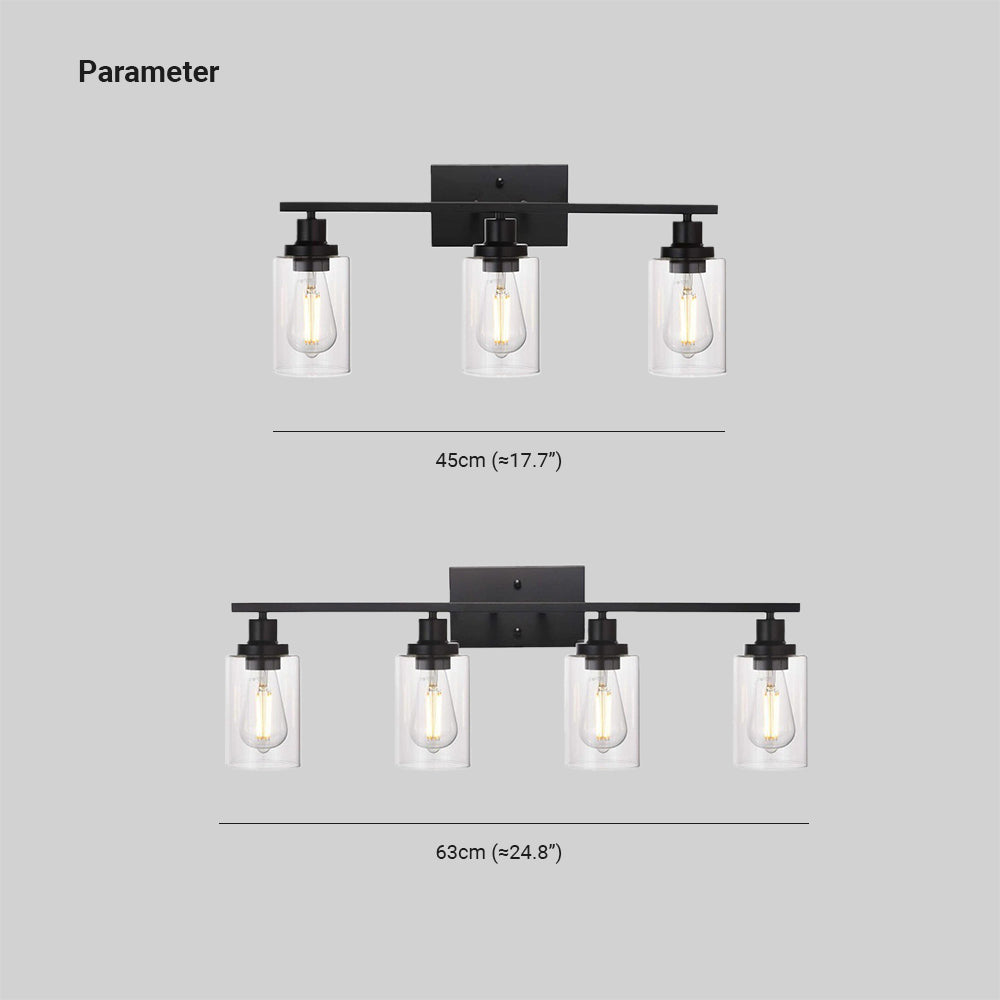 Alessio Industrial Lantern Metal LED Aplique de Pared Negro