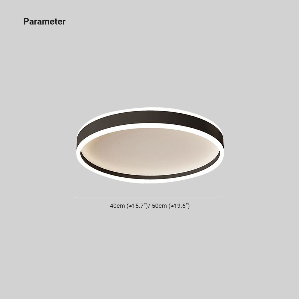 Arisha Plafón Redondo Moderno Led Metal Flush Mount Blanco/Negro