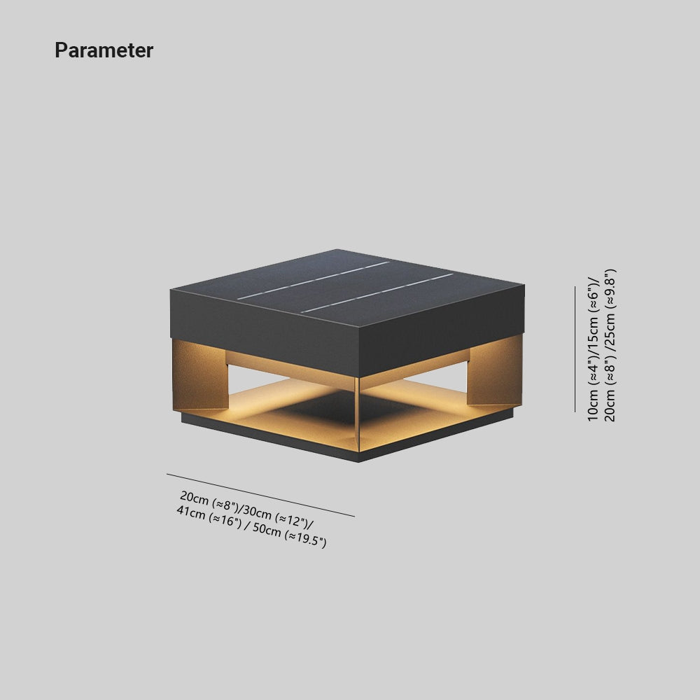 Ray Moderna Lámpara Exterior LED Cuadrada Metal Jardín