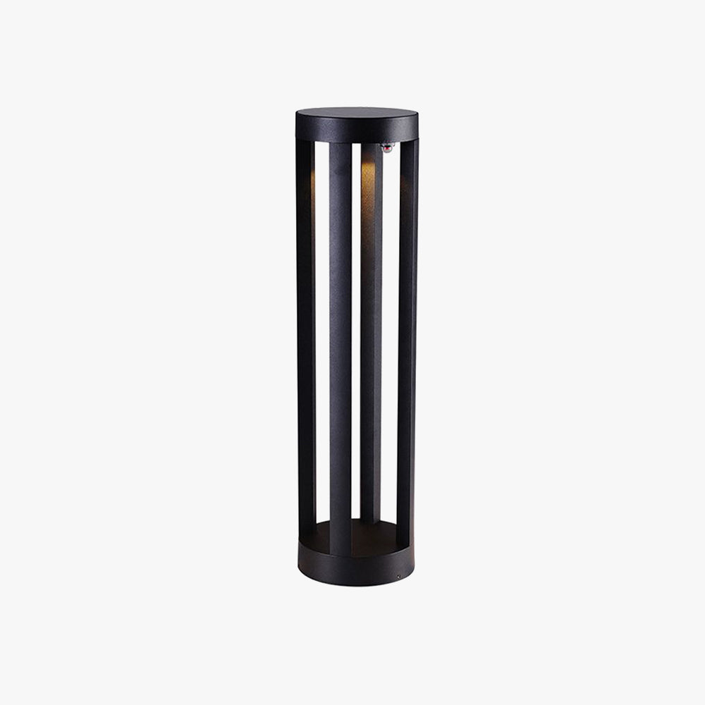 Ray Minimalista Cilíndrica Metal Solar Lámpara De Pie Exterior